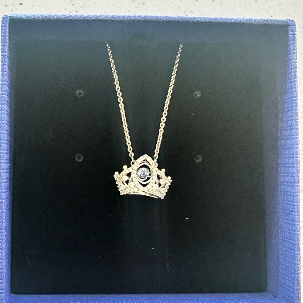 Swarovski Bee a Queen Rhodium Plated Crystal Necklace - Picture 2 of 3